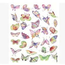 2 Sheet Cute A5 Hand Painted Butterfly Decorative Sticker Set Diary Album Sticker Label DIY Scrapbooking