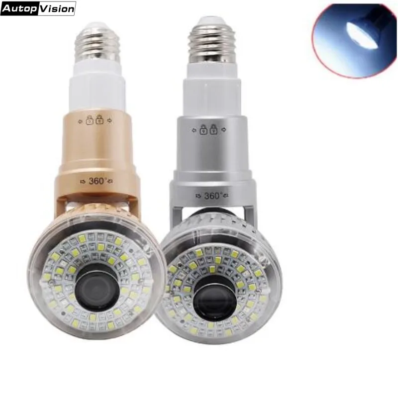 

Bulb Light LED Wireless IP Wifi CAMERA 960P White or yellow light lamp room Mini CCTV Camera Home Security WiFi Camera IB-175