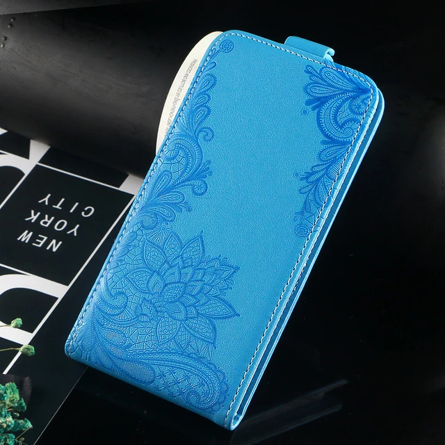 Cheap Vintage Business Embossed flower butterfly towel flip up and down leather case cover for Haier Ginger G7s