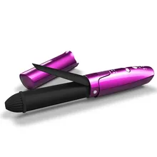 New Product USB Rechargeable Fuchsia Roll Straight Dual Magic Hair Styling Tool Attractive And Easy To Carry For The Travel