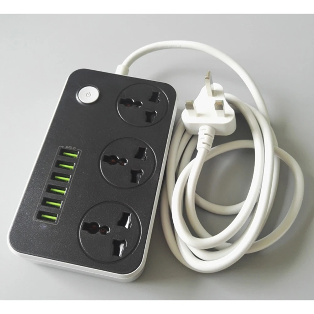 3 порты электронный мощность полосы+ 6 Порты usb розетки Накладка для зарядки доска умные розетки интерфейс расширение Великобритания/США/ЕС
