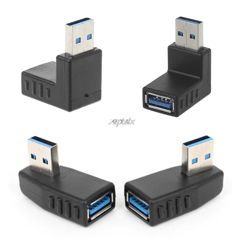 90 Degree Left Right Angled USB 3.0 A Male To Female Adapter Connector For Laptop PC Drop ship 90 Degree Left Right Angled USB 3.0 A Male To Female Adapter Connector For Laptop PC Drop ship