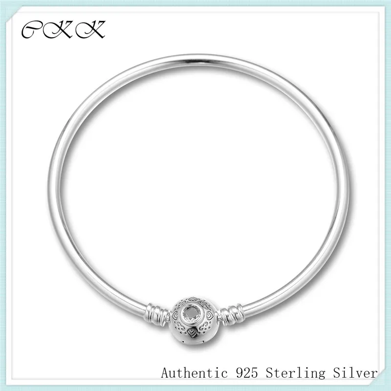 

Bangle 100% 925 Sterling Silver Bracelet Bangle Princess Jasmine & Aladdin Fit Charm Beads for Women Gift free shipping PFB097