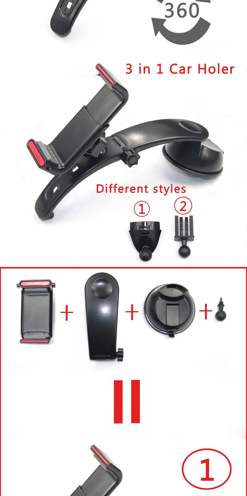 3 in 1 Universal Car Windshield Dashboard Air Vent Mount Holder Mount Phone Holder For Mobile Phone For Iphone_01 (3)