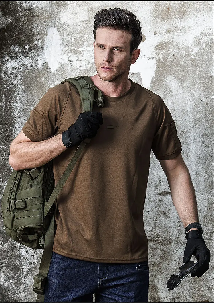 ReFire gear City тактическая футболка мужская летняя одежда быстросохнущая с круглым вырезом Военная армейская футболка, дышащие футболки с коротким рукавом