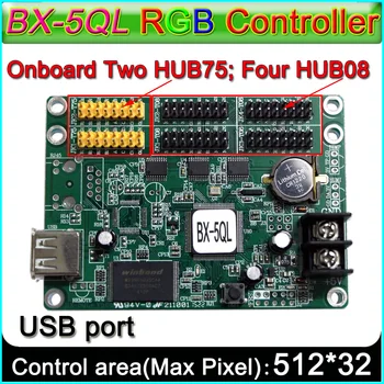 

2016 NEW BX-5QL Asynchronous lintel Full Color LED Display controller, P3-P10 LED panel control card change english language