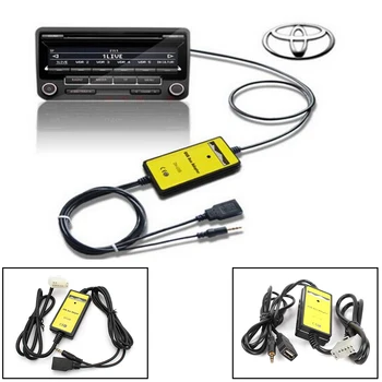 

Hot Car USB Aux-in Adapter MP3 Player Radio Interface for T/oyota Auto Car USB Aux-in Cable Adapter MP3 Player