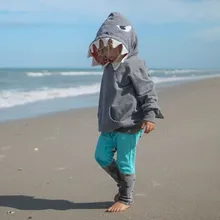 Лидер продаж, комплекты детской одежды футболка с капюшоном и объемным рисунком акулы для маленьких мальчиков и девочек топ+ штаны, комплект одежды, Roupas Infantis@ 27