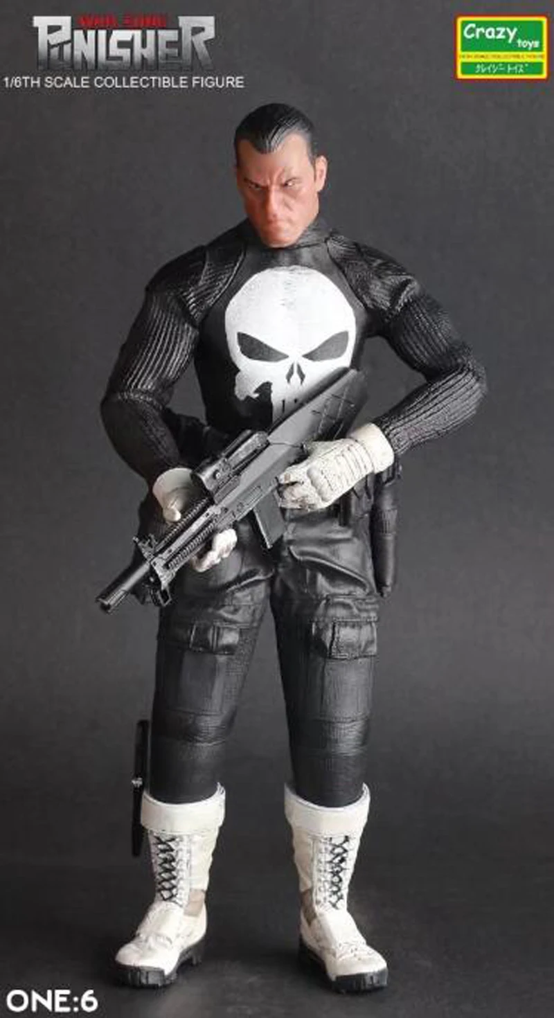 30cm CrazyToys Punisher Figure  Frank Castle 1 6 Scale Collectible Action Figure Collection  Model Toy 12inch  (2)