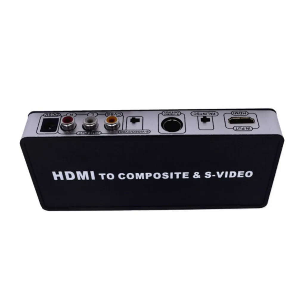 Hot HDMI to TV Composite RCA AV + S-Video Converter Include AV & S Video Cables + AC Power Adapter US EU AU Plug