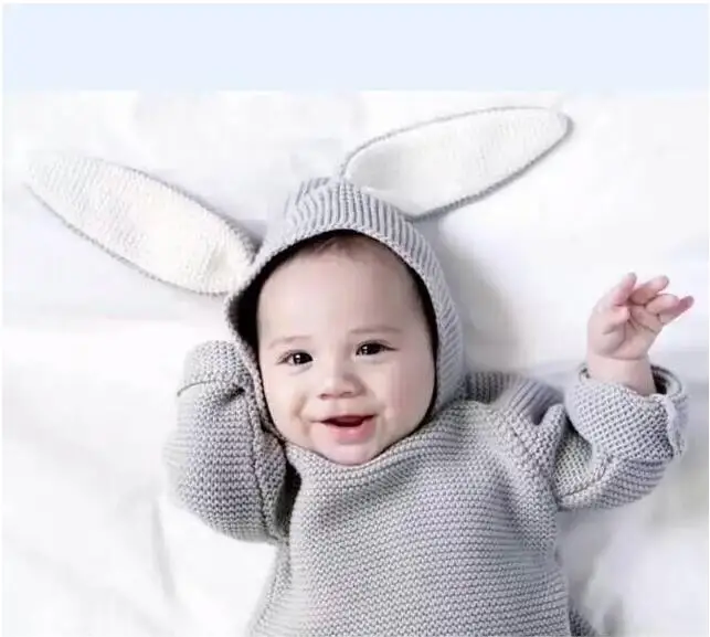 Pulôver de Algodão Camisola de Malha para 1-5y Outono Inverno Novo Bebê Meninos Menina Blusas Coelho Crianças Meninas Camisola 4 Mamãe e Bebê
