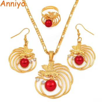 

Anniyo Red Pearl Bird Pendant Necklaces Earrings Ring Papua New Guinea Traditional Ornament New Jewellery PNG Gifts #144006RD