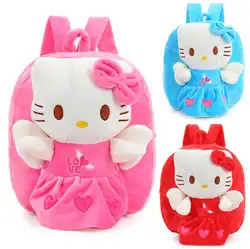 Hello kitty для маленьких детей мальчиков и девочек мультфильм рюкзак Школьный Сумка плюшевая сумка с игрушкой