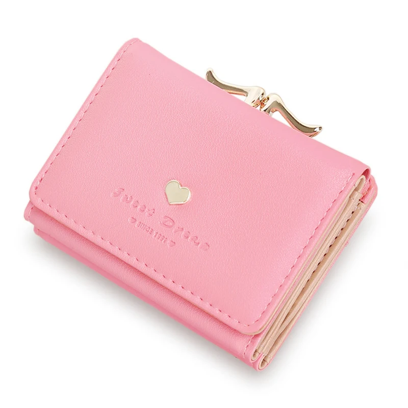 

Women Wallet Female Purse Students Coin Purse TriFold Wallet Female Short Paragraph Multifunctional Leather Wallet Card Holder