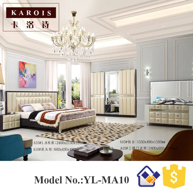 Alibaba wholesale french bedroom furniture hotel bedroom sex bed with slide door wardrobein