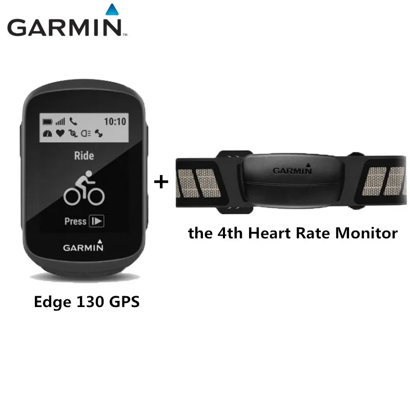 Garmin Edge 130, gps, велосипедный компьютер, только gps или датчик скорости, датчик частоты сердечных сокращений, защитный чехол, комплект HRM - Цвет: GPS with HRM