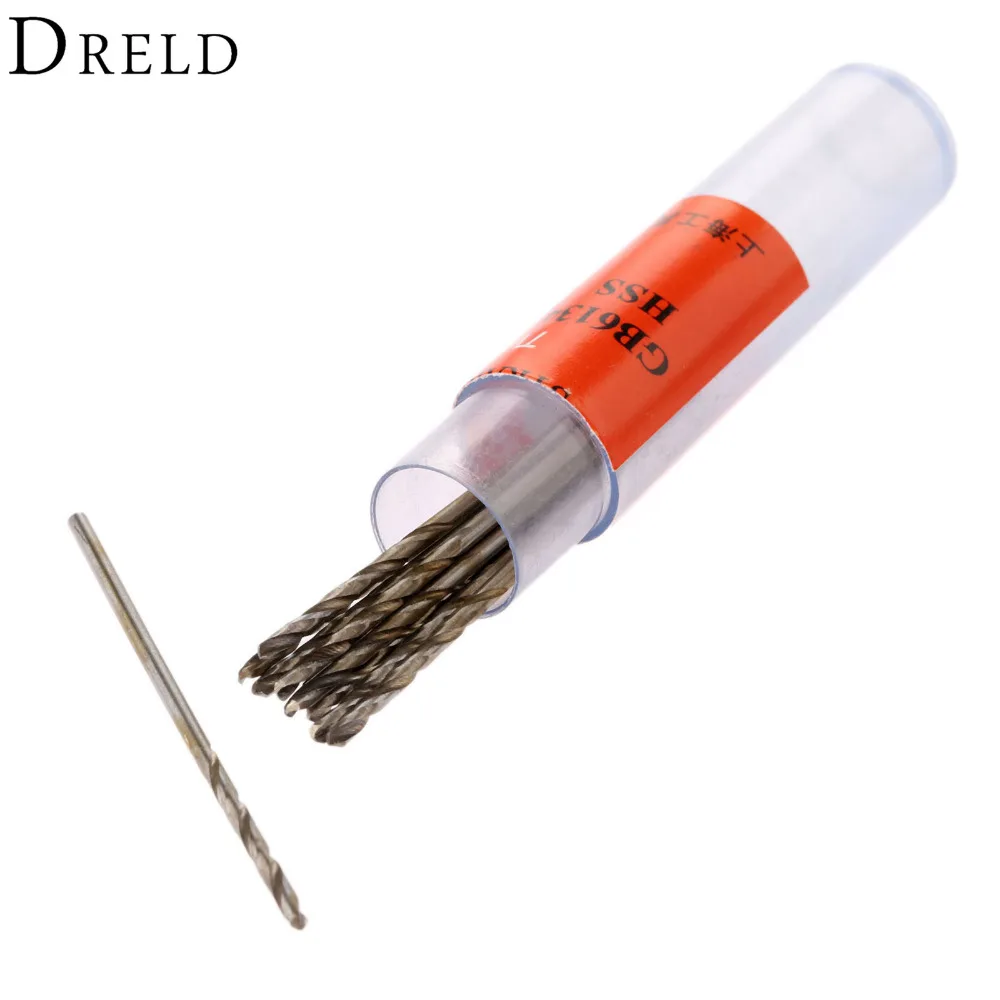 10Pcs Micro Drill Bit 1mm Straight Shank High Speed Steel Twist Drill