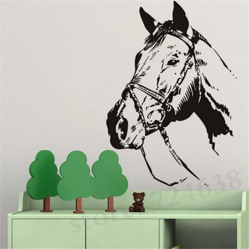 الحيوان رئيس التصميم الفينيل الجدار ملصق سباق الخيل الفن نوم الجدار ملصق للإزالة جدارية لغرفة المعيشة الحيوان رئيس التصميم الفينيل الجدار ملصق سباق الخيل الفن نوم الجدار ملصق للإزالة جدارية لغرفة المعيشة