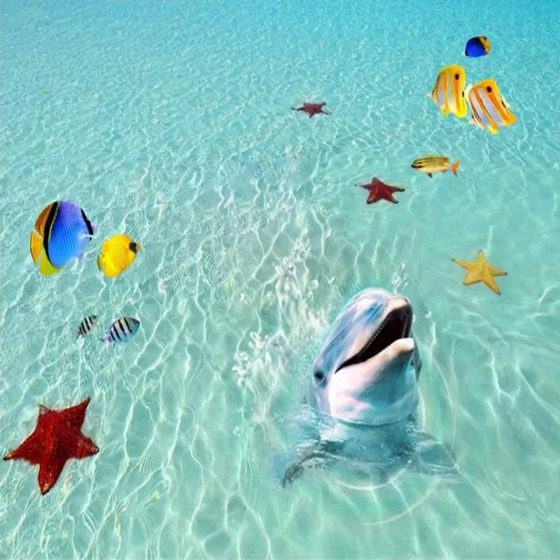 Custom-flooring-fresh-beach-sea-water-tropical-fish-starfish-dolphins-3d-flooring-pvc-thick-wear-resistant (2)