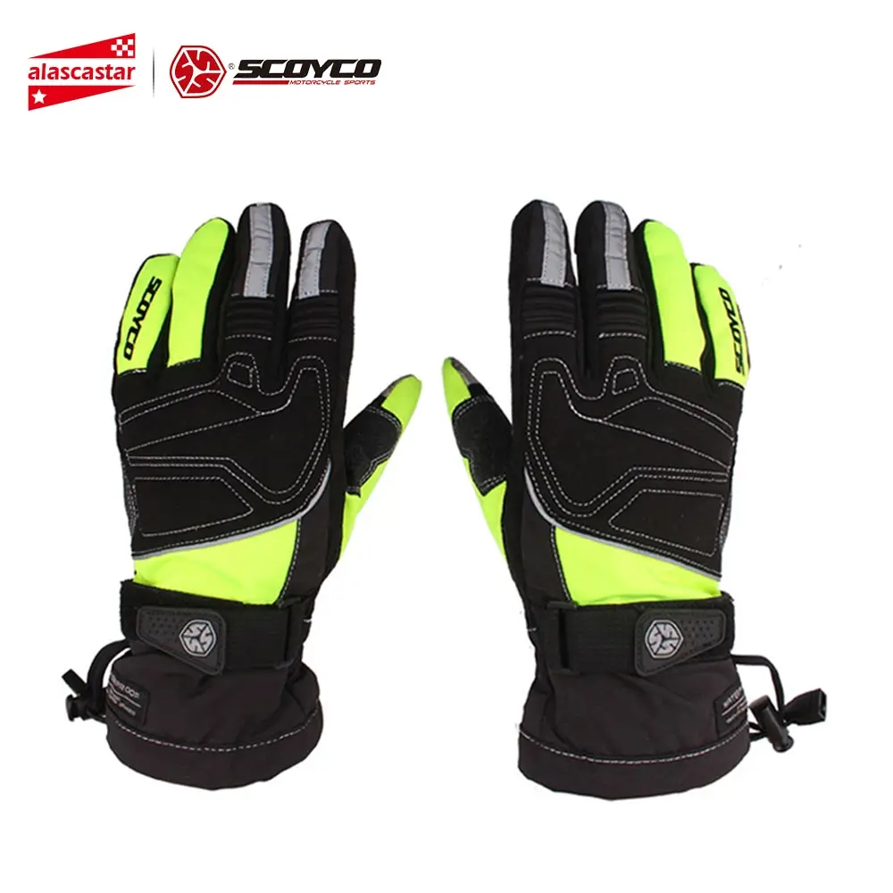 

SCOYCO Motorcycle Gloves Reflective Riding Winter Waterproof Windproof Thermal Gloves Ski Snowboard Touch Screen Guantes Luva