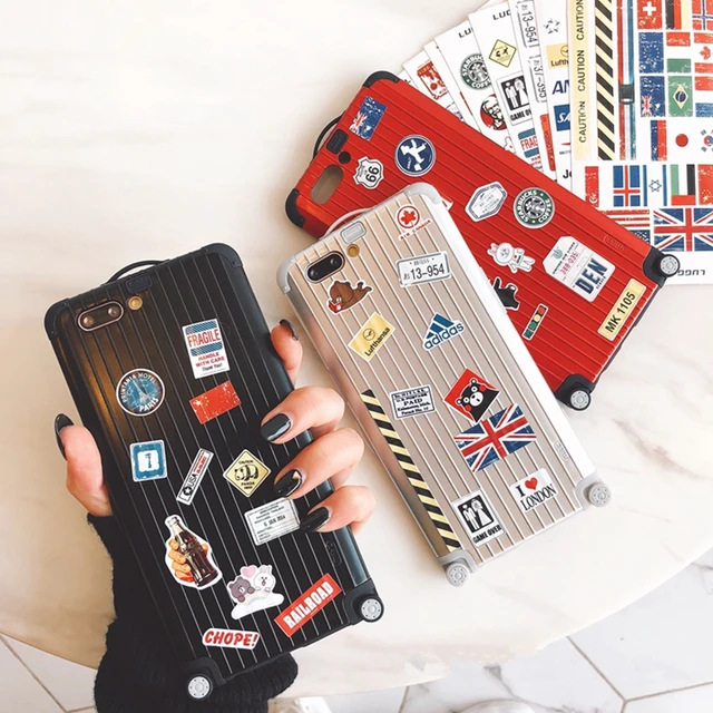 Special Price Super cute Japan Korean travel bag handbag Luggage DIY lovers letters hard soft phone case for iphone 6 S 7 8 plus X XR XSMax Special Price Super cute Japan Korean travel bag handbag Luggage DIY lovers letters hard soft phone case for iphone 6 S 7 8 plus X XR XSMax