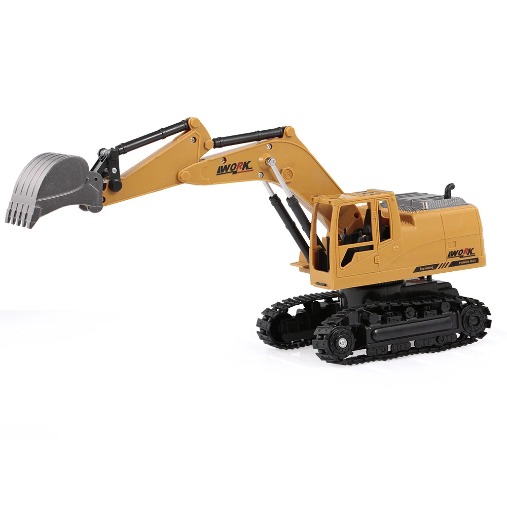 3853 1/24 8CH RC экскаватор литой металлический строительный трактор 2,4 Ghz пульт дистанционного управления RC инженерный автомобиль подарок на день рождения игрушка