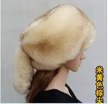Neue winter warme pelzmützen weiche kunstpelz flat top tails pelz hüte größe mehrfarb kunstfell hüte