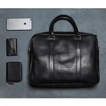 LANSPACE мужской кожаный портфель, брендовая Высококачественная деловая сумка из коровьей кожи, сумка для ноутбука