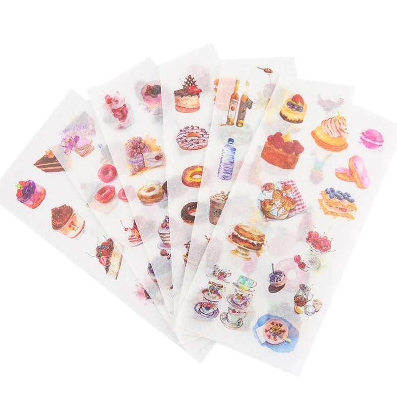 

15packs/lot Sweet Dessert House Decorative Stickers Adhesive Stickers DIY Diary Stationery Stickers Children Gift Wholesale