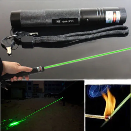 Фокусируемая реальная мощность Сжигание Лазерная указка Высокая мощность Видимый луч Лазерные указки военный сжигательный лазер зеленый цвет