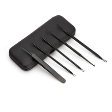 5 шт. Пинцет для удаления черных точек набор игл для угревой сыпи, Чистка Пор, инструмент для очистки пор уход за кожей лица Уход за кожей Угри и инструмент для удаления черных точек прыщей удаления