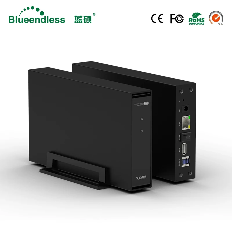 Blueendless Беспроводная NAS hdd корпус 3 5 ''sata RJ45 USB 0 ПК Жесткий диск чехол|Корпус