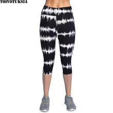 Toivotukasia, летние, размера плюс, повседневные, женские леггинсы, эластичные, тонкие, с принтом, Капри, леггинсы, брюки размера плюс, женские штаны