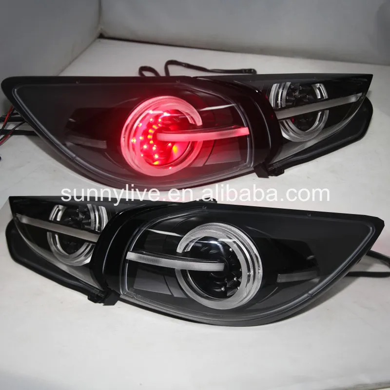 

For MAZDA 3 Axela hatchback LED Tail Lamp 2014-2016 year TW Black Housing Clear lens
