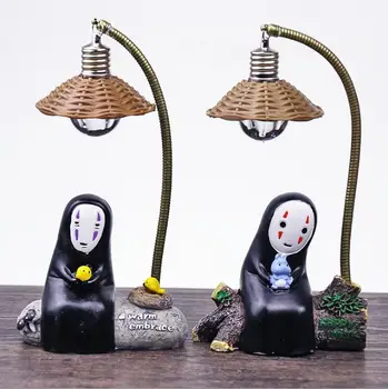 

NoFace Man Figurine Night light Miyazaki Resin Crafts Ornaments Birthday Gift For Kid Home Decoration Accessories E045