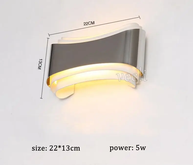 Lâmpada de Parede Conduziu a Luz da Parede Led para o Quarto Moderna Arandela Sala Estar Ac85-265v Iluminação Interior Corredor Varanda 5 w 14 modern led wall lamp