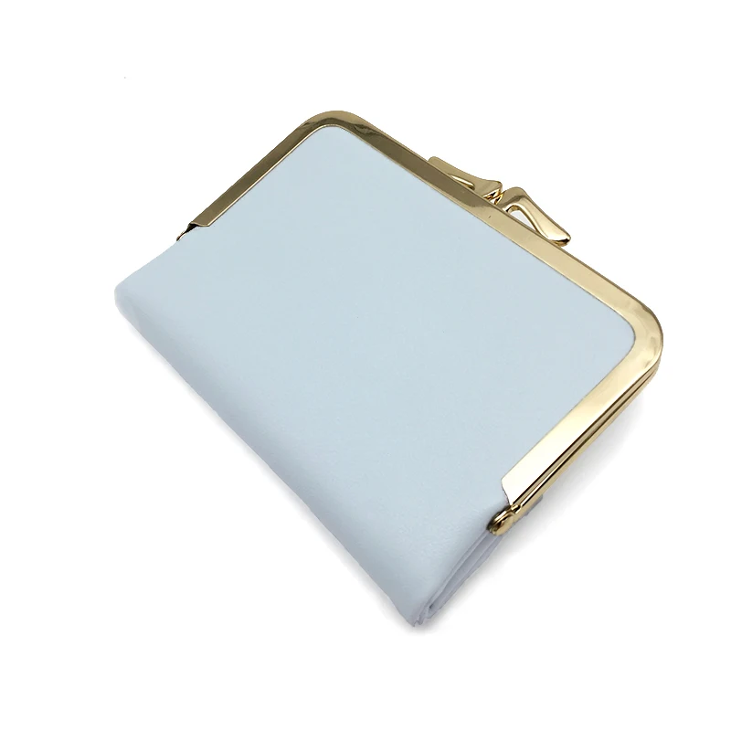 Женский кошелек модный короткий высокое качество 3 однотонных карамельных цвета