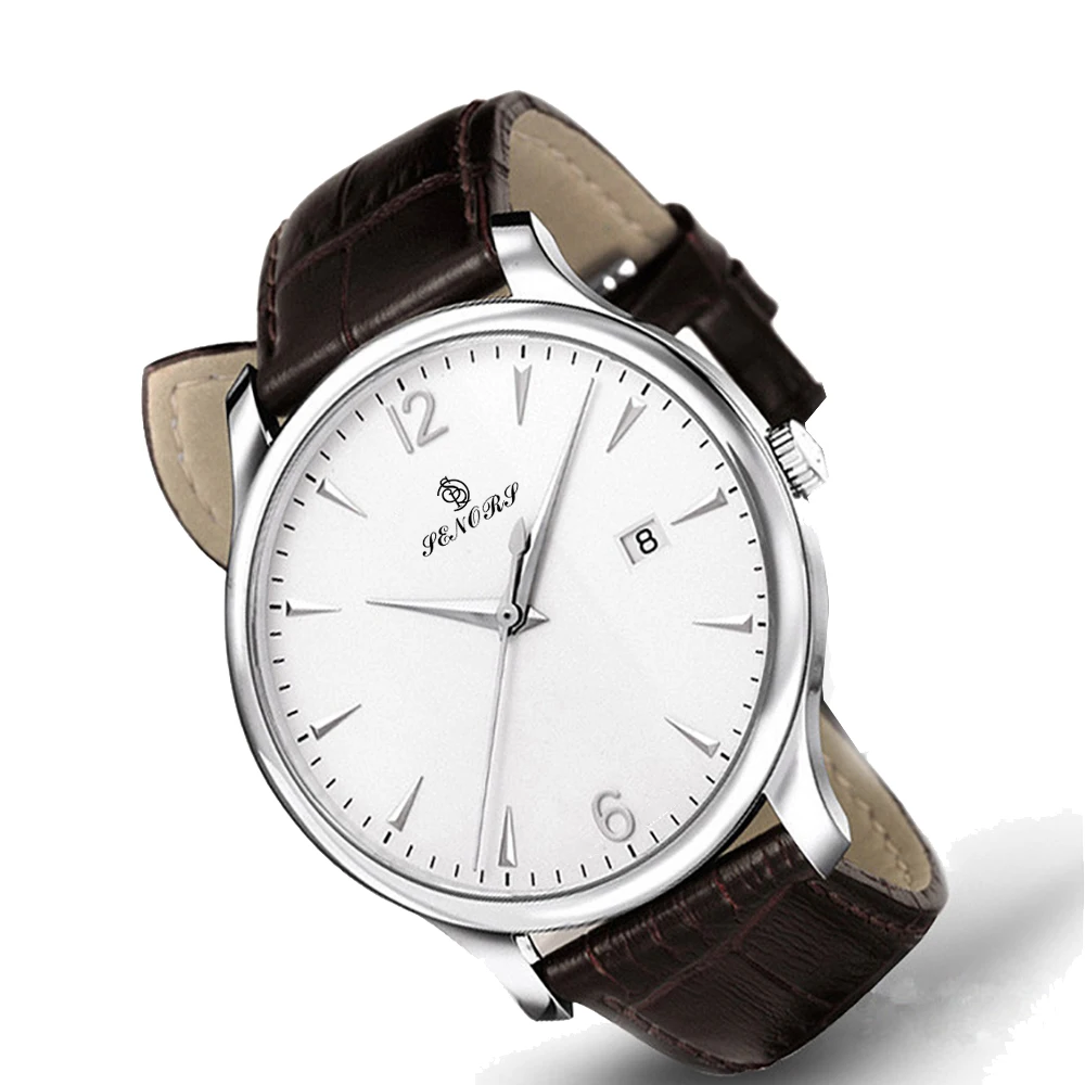 new Watch Men Luxury genuine leather Sport Quartz wristwatch clock Mens Watches Leather Business Waterproof watch Relogio Mascul