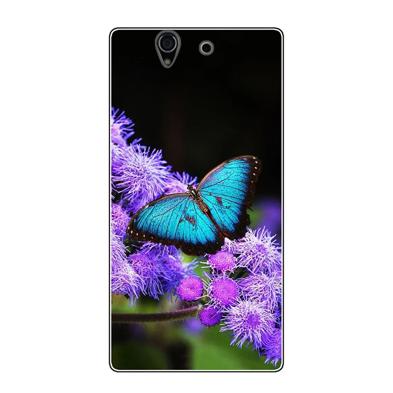 Мягкие чехлы для телефонов из ТПУ для sony Xperia Z L36h C6602 5,0 дюймов C6603 L36i Чехлы Nutella Фламинго Сова тетрис Сумки Чехол бампер - Цвет: ZX21