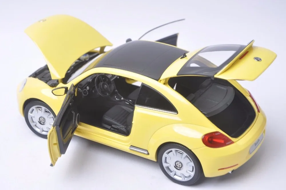 1:18 литья под давлением модели для Volkswagen VW Beetle желтый микролитражка сплав игрушечный автомобиль миниатюрный коллекция подарок