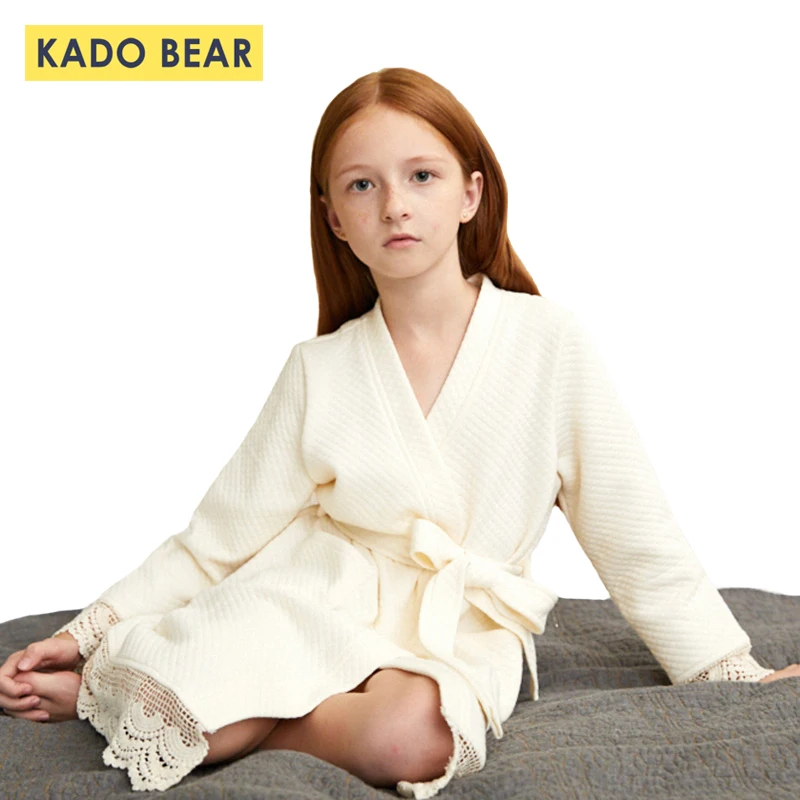

Baby Girl Pajamas Cotton Lace Bath Robes Children Autumn Warm Bathrobe Kids Soft Winter Sleepwear Pyjamas Toddler Pijama Clothes