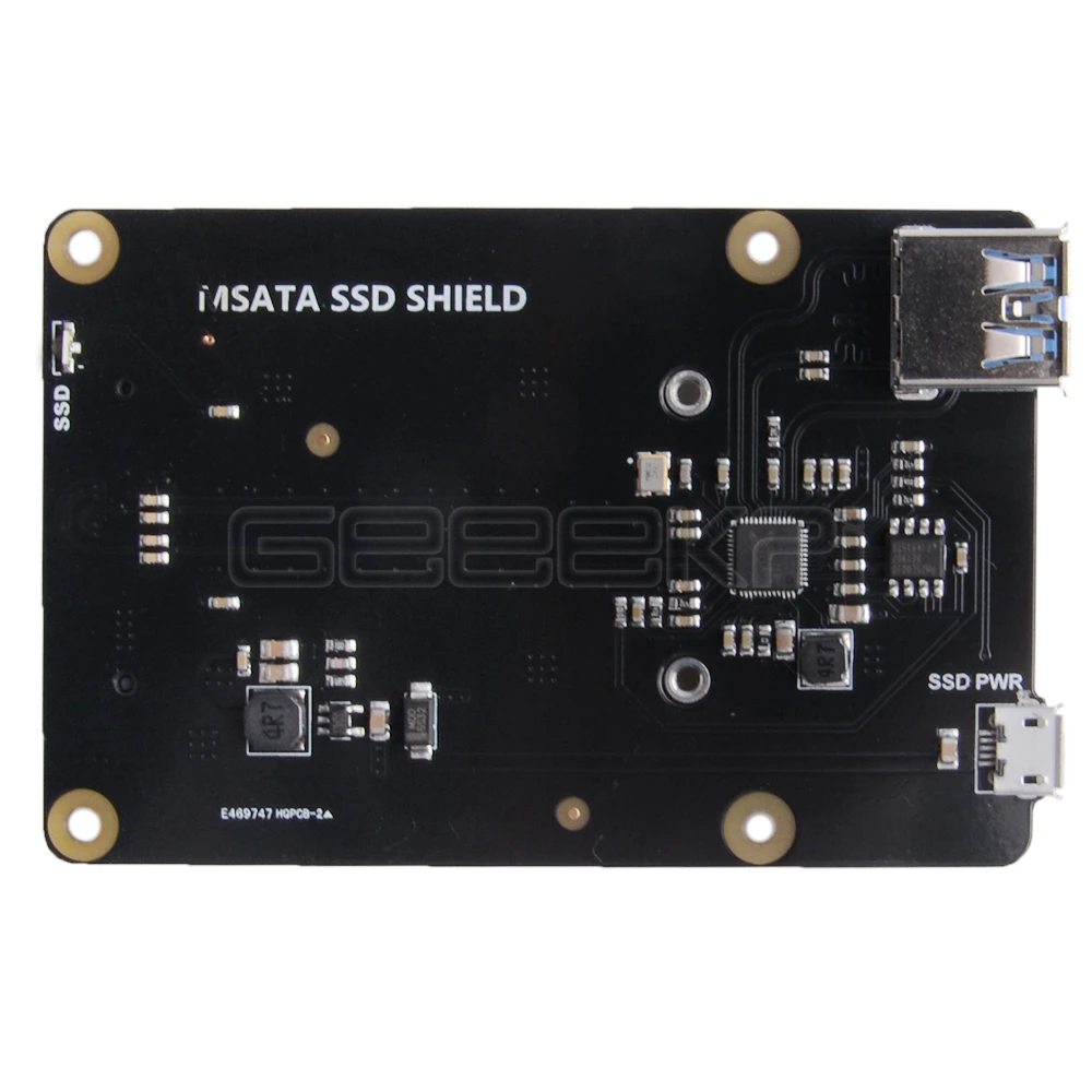 В наличии GeeekPi X850 V3.1 mSATA SSD USB 3 0 модуль расширения памяти Плата для Raspberry Pi B + (Plus)/3
