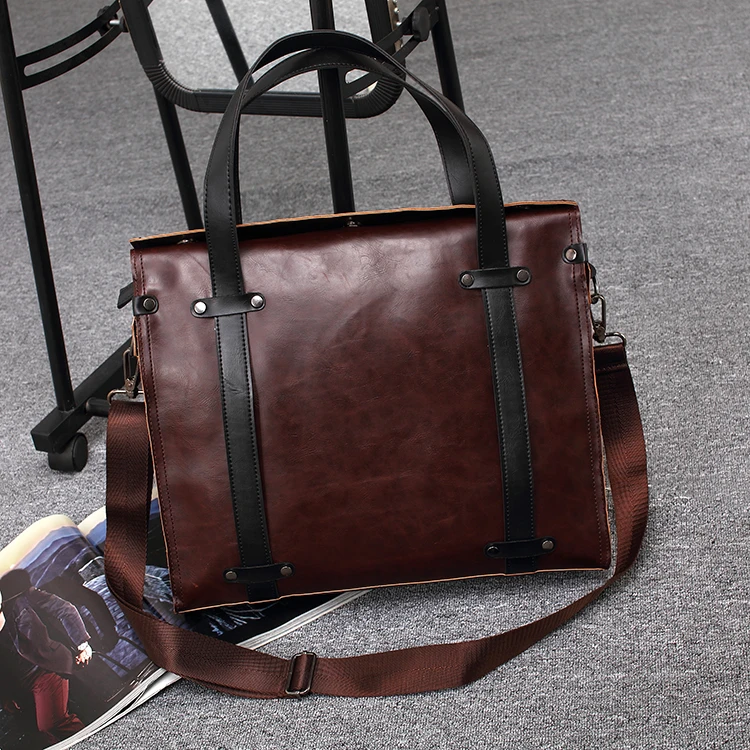 Male single shoulder bag Genuine Leather Bags Man Business Laptop Bag Briefcase Men s Messenger Bags