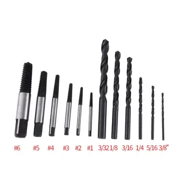 

12Pcs/Set Left Hand Drill Bit +Broken Bolt Damaged Screw Extractor Set + Storage Case Box