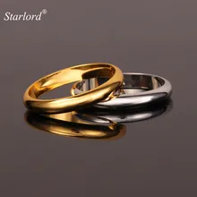 Обручальные кольца для мужчин и женщин 3 мм модные ювелирные изделия Желтое золото Цвет обручальные кольца Горячая Распродажа R102