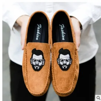 

Spring and autumn men's shoes bean-bean one foot pedal lazy men's casual shoes anti-velvet driving shoes