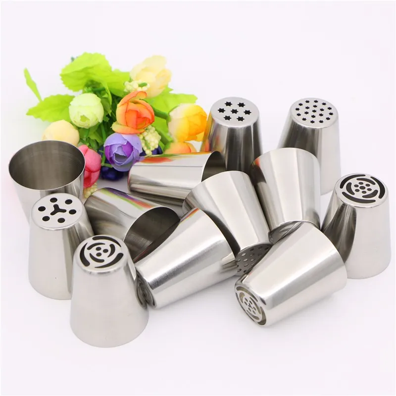 17 Pcs Russian Tulip stainless steel Nozzles | Cake ...