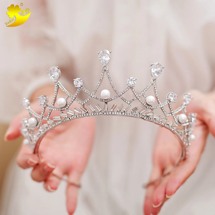 

Xinyun Luxury Crystal Bridal Crown New Product Tiara Bridal Hair Accessories Women Zircon Stone Hair Jewelry Wedding Headband