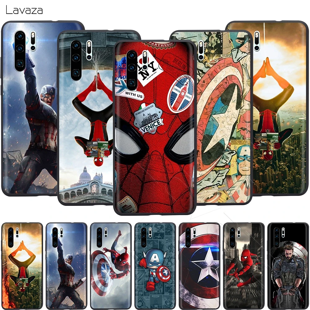 

Lavaza Marvel Spiderman Captain America Case for Huawei Mate 30 20 Honor 6a 7a 7c 7x 8C 8x 9 10 Nova 3i 3 Lite Pro Y6 2018