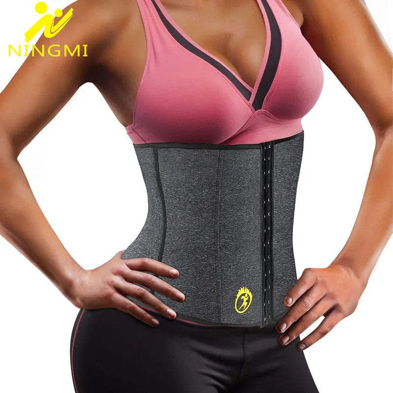 

NINGMI S-6XL Waist Trainer Body Shaper Women Neoprene Sauna Strap Weight Loss Shapewear Cinchers Modeling Belt Girdles Plus Size